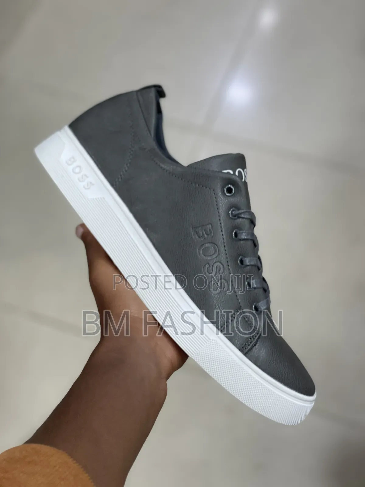 Boss Men's Grey Leather Shoes: On Holiday Sale (Free Delivery )