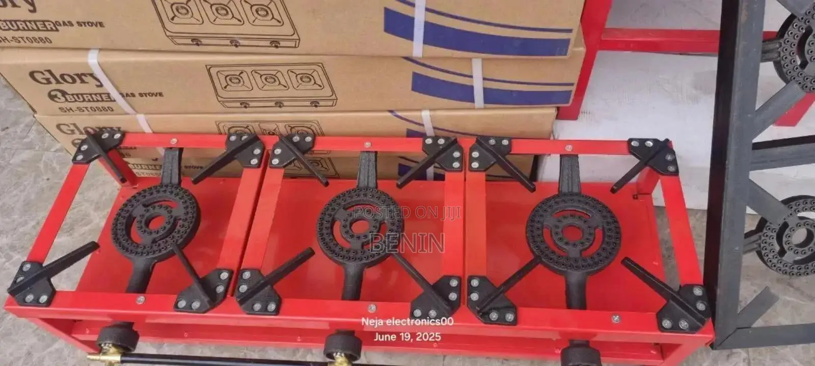 Gas Stove Cookers Industries 3-Burners Deliver