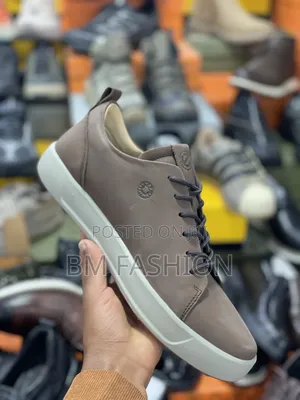 Ecco Men's Brown Leather Low-Top Sneakers (On Sale)