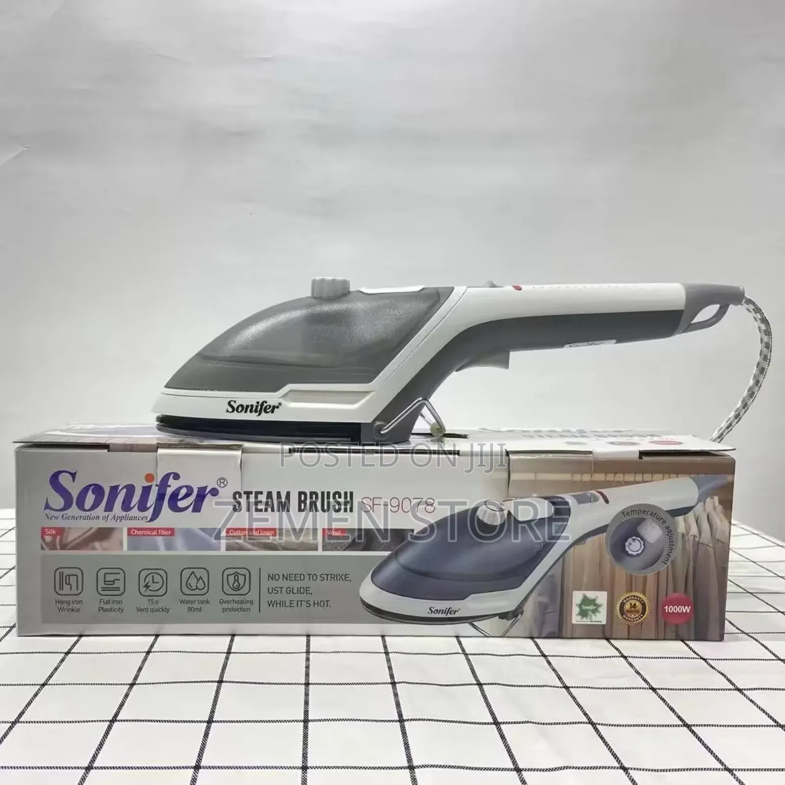 ዘመናዊ የሶኒፈር ስቲም ካውያ - Sonifer 1000w 2-in-1 Steam Brush