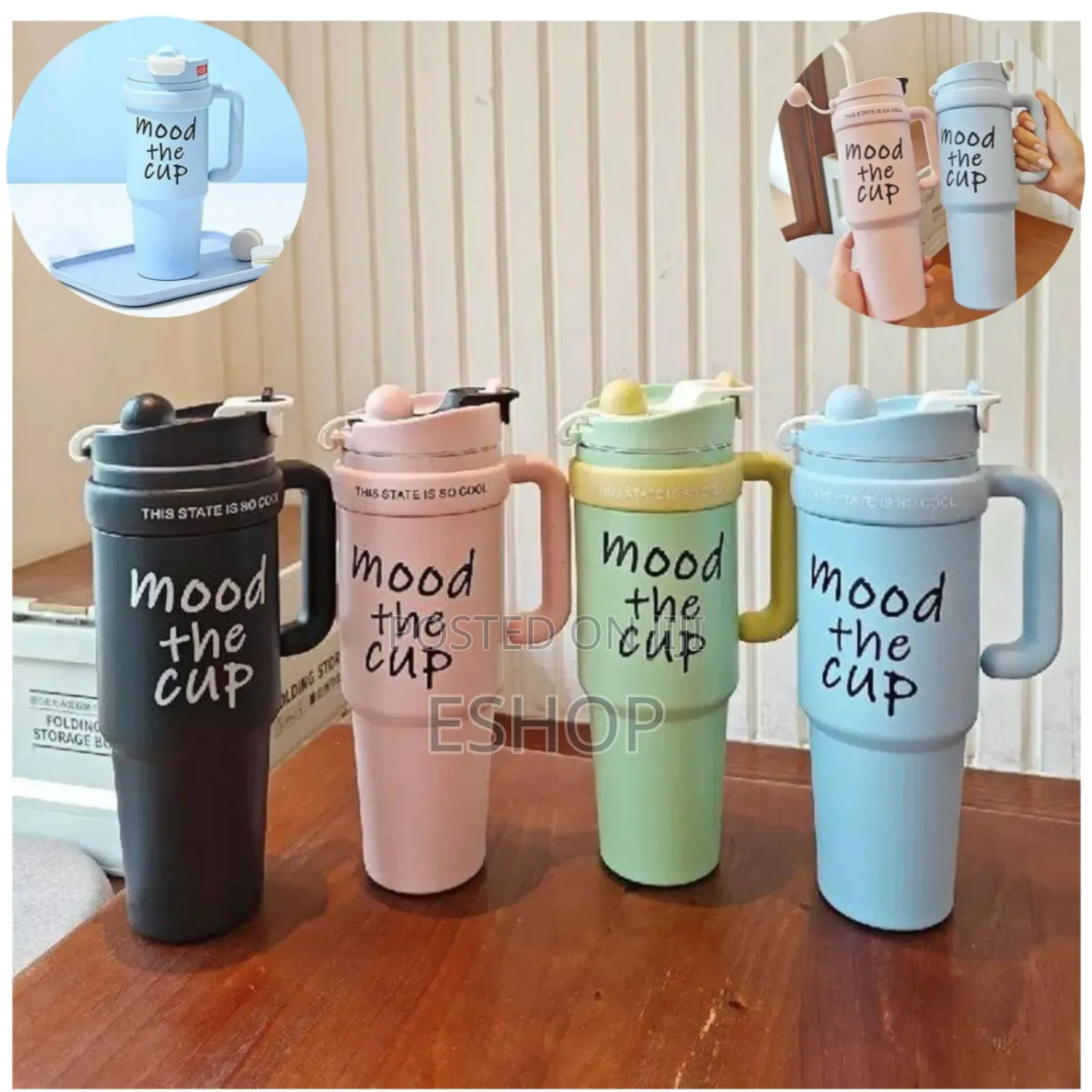 Premium Insulated Tumbler With Straw And Easy-grip Handle