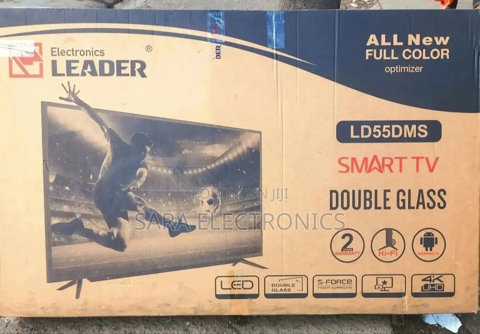 Leader 55" Double Glass Led Smart Tv New Model10year Warranty