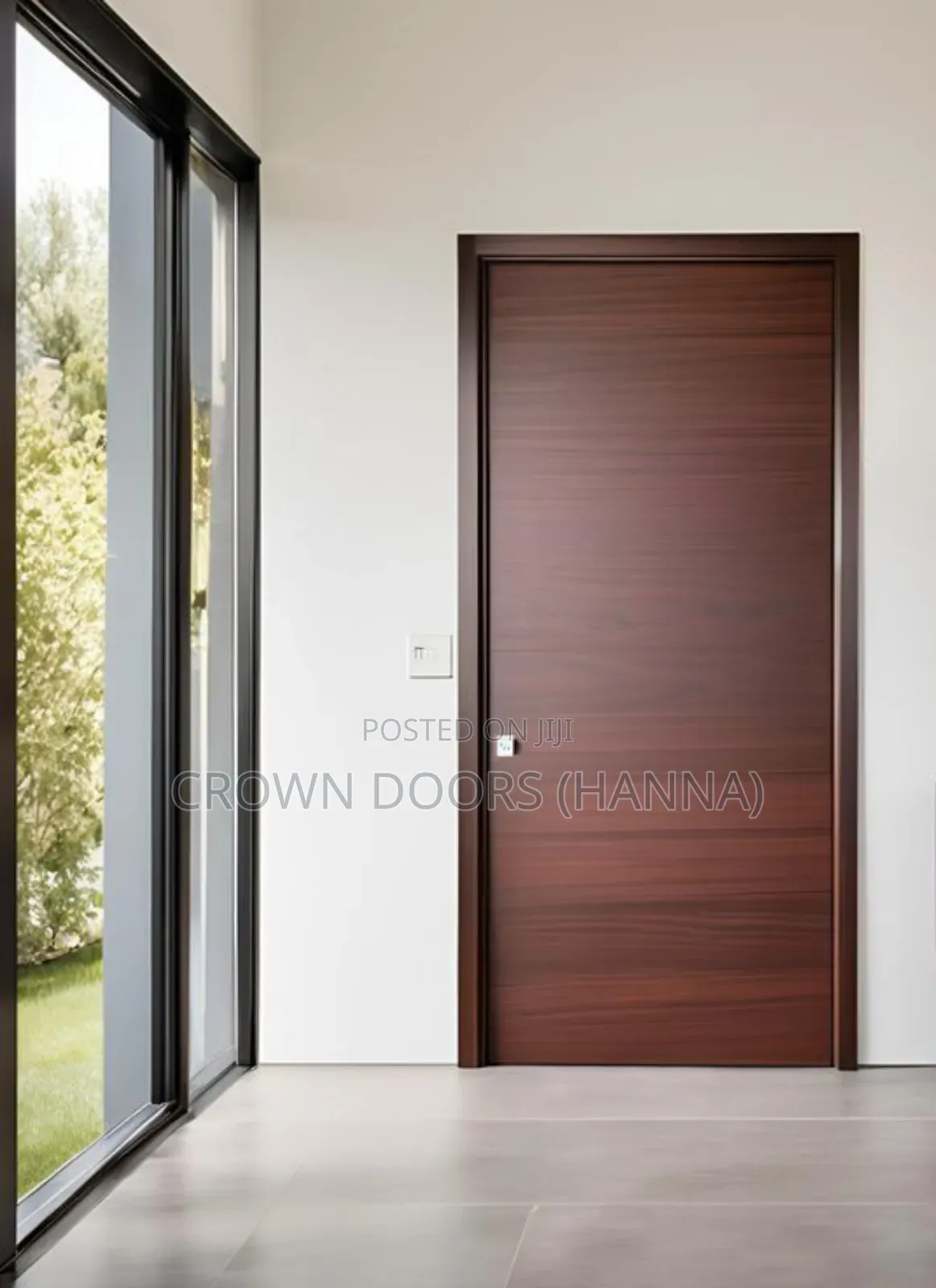 ክራውን በር/Crown Door Made of Natural Stone Wood Fiber.Indoor Main Gate