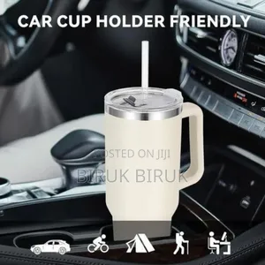 Double Layer Stainless Still Isolated Tumblers With Straw (Travel Cup)