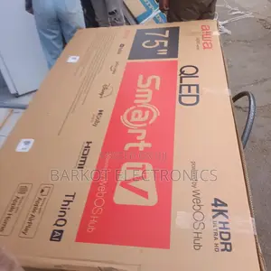 Aiwa Smart Qled Tv 75 Inch HDR Andraid Framless Tv 2025 Model