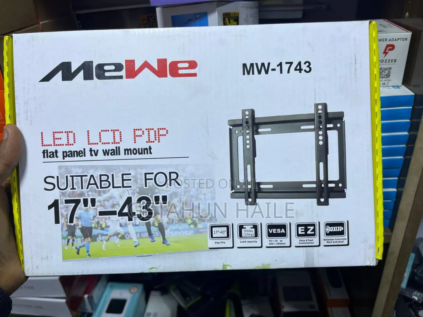 Mewe Fixed Tv Wall Mount for 32 Inch (ቲቪ መስቀያ 32 ኢንች) - Tv Wall Mount
