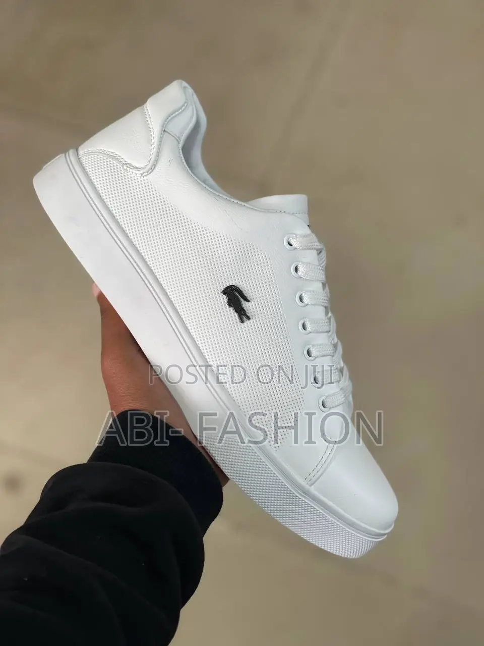 White Pure Leather Lacoste Casual