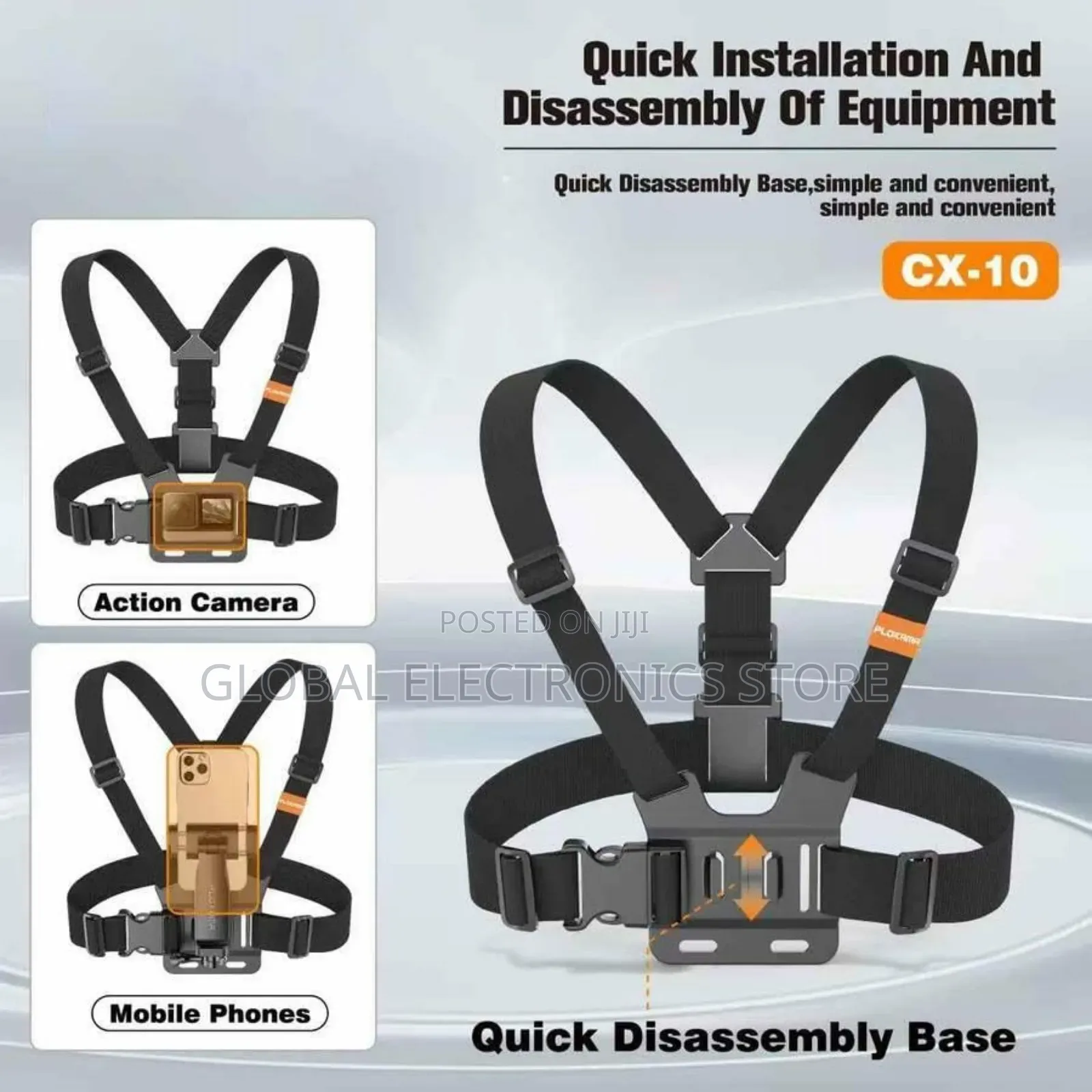 Plokama Cx10 Action Camera Phone Chest Mount