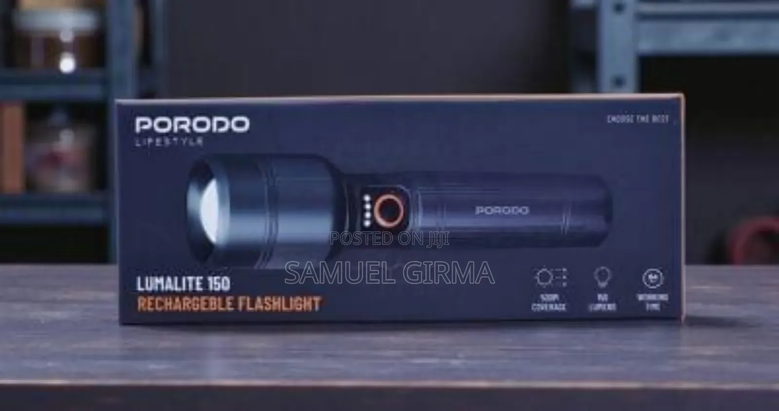 Rechargeable Flashlight Porodo