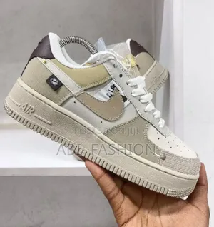Nike Air Force 1 Tan Bling Shoes