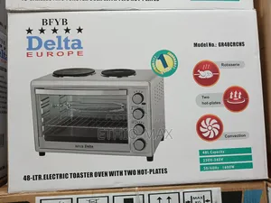 Delta Oven 48 Liter (Silver) – Original | Fast Heating | Modern Design