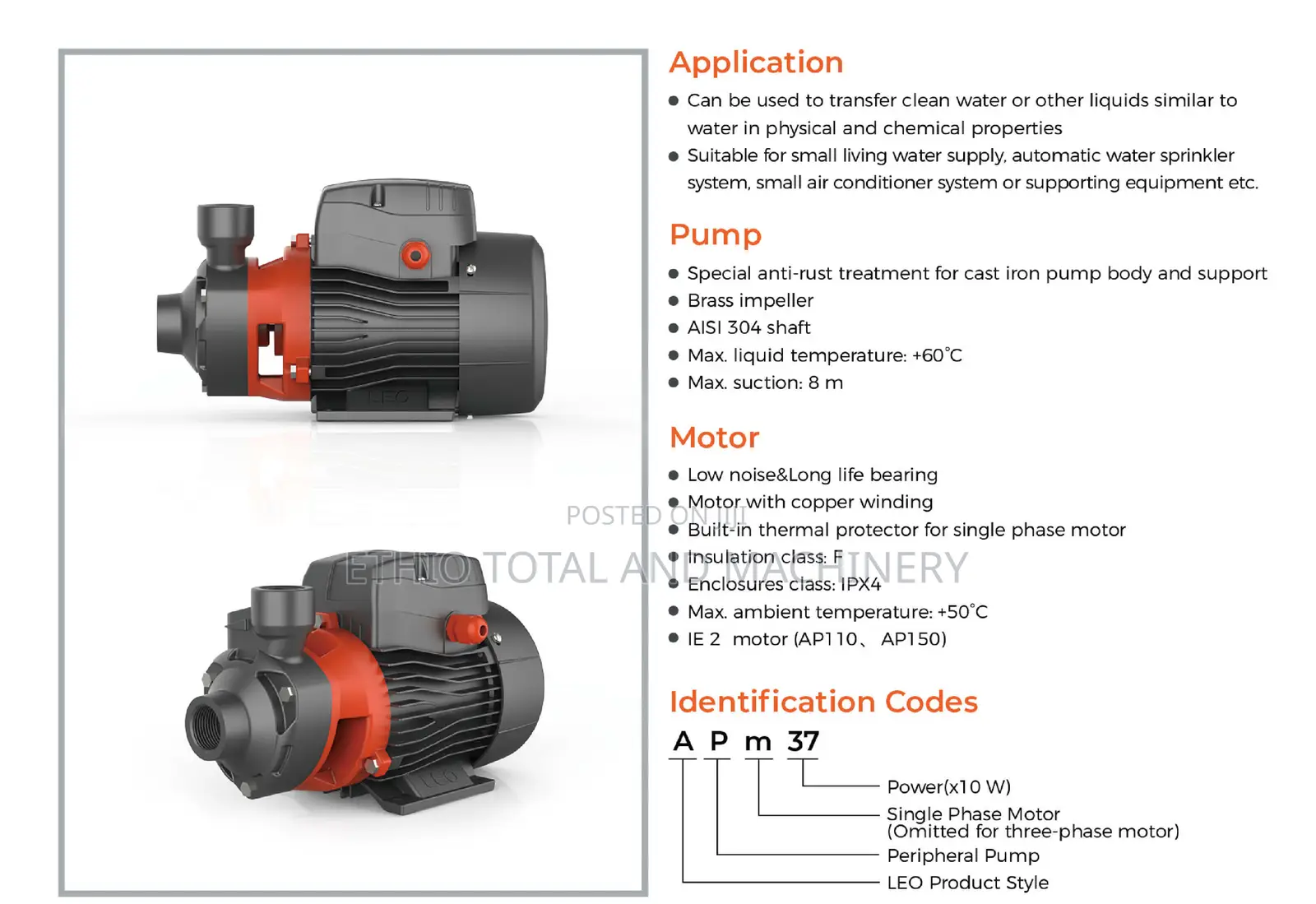 Leo 2 Hp Surface Pump