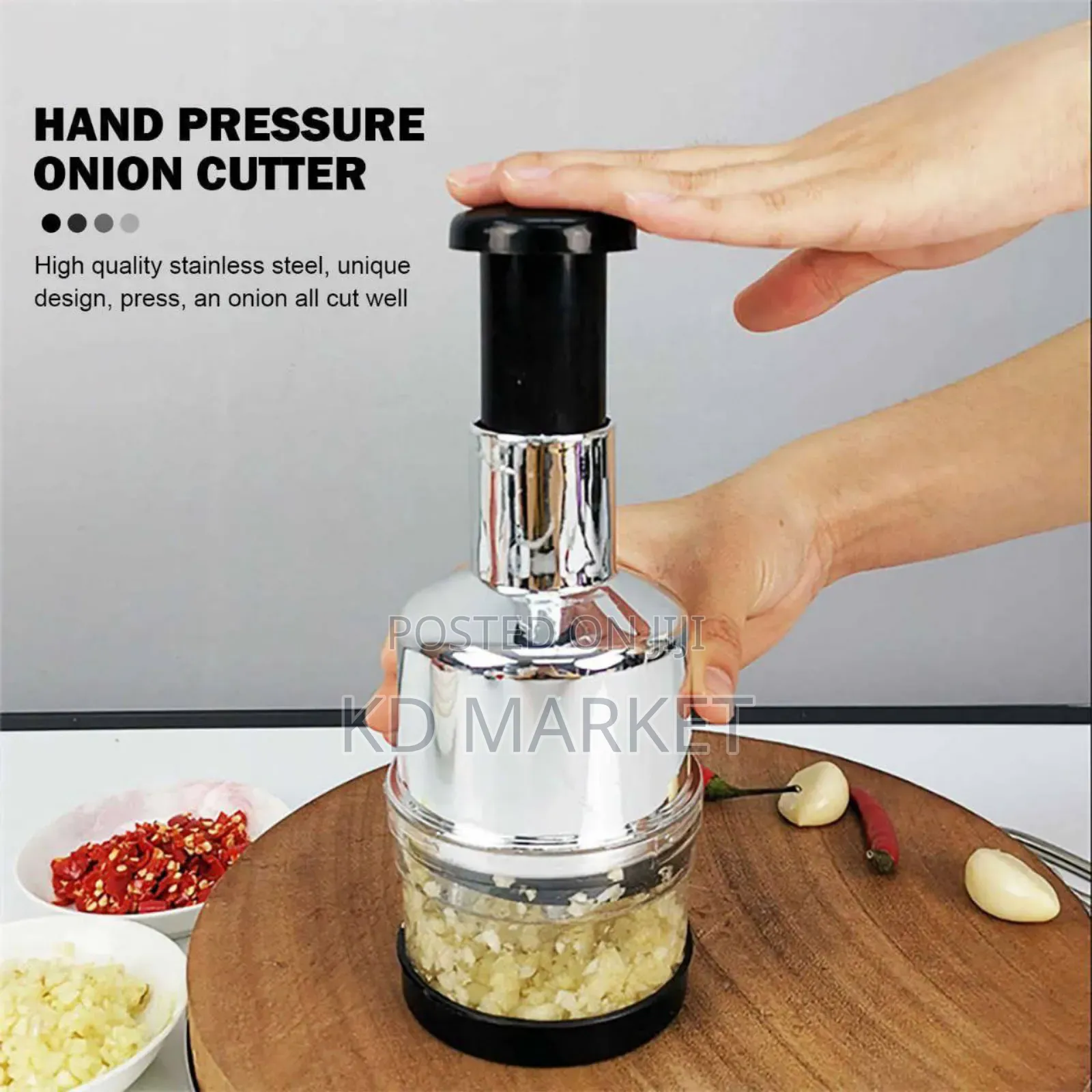 Manual Press Down Garlic and Vegetable Chopper