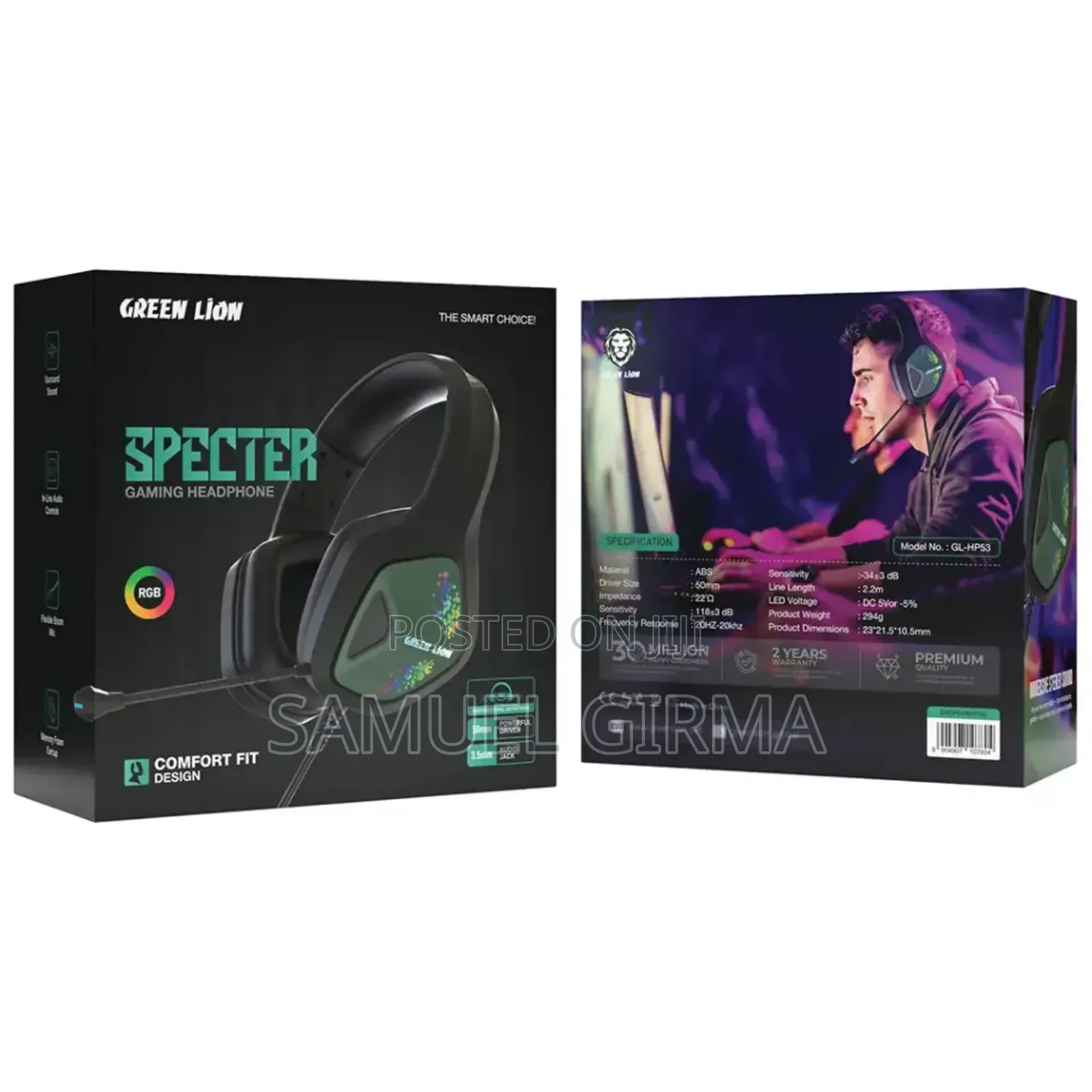 The Green Lion Specter Gaming Headphones