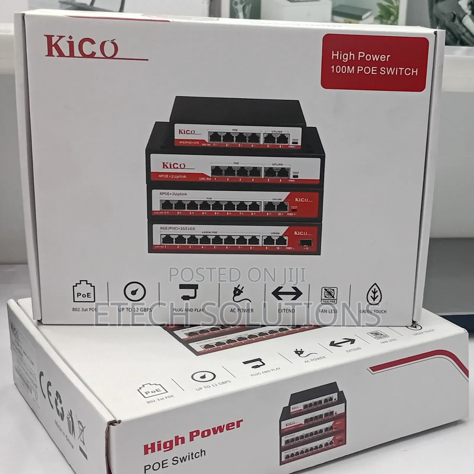 Kico 4 Port Poe Swith 2 Up Link Security Camera Tools