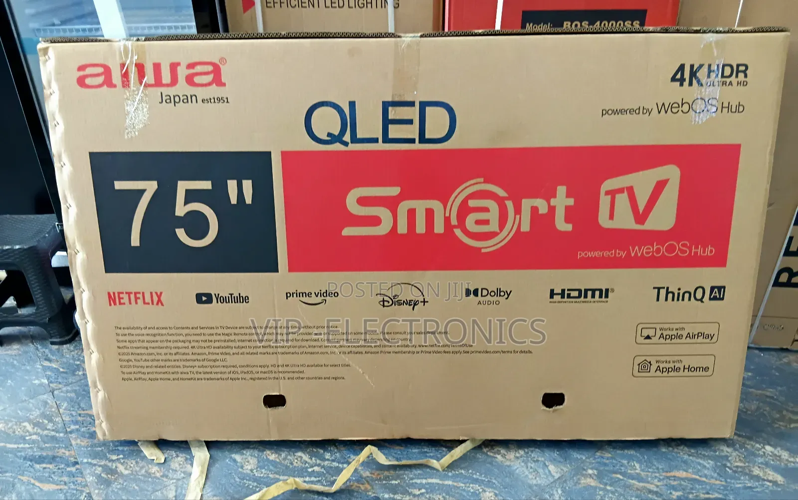 Aiwa 75 Inch Tv Smart HDR Qled Webos Original Aiwa