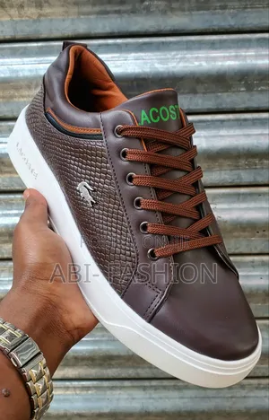 Lacoste Leather Flat Casual Master Quality