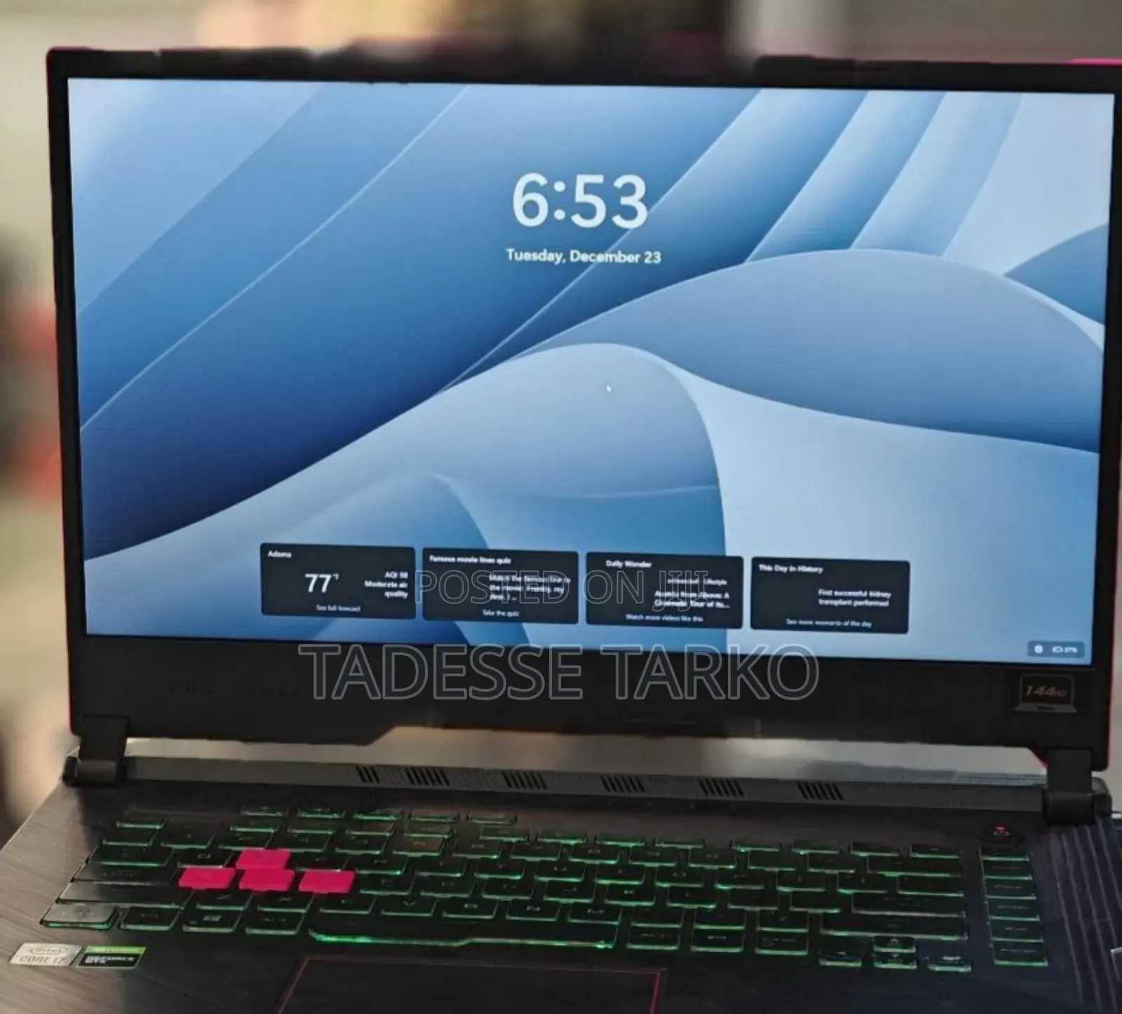 New Laptop Asus 32GB Intel Core I7 SSD 512GB