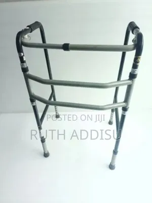 Ms Black Height Adjustable Walker Foldable Light Weight Foldable Walk