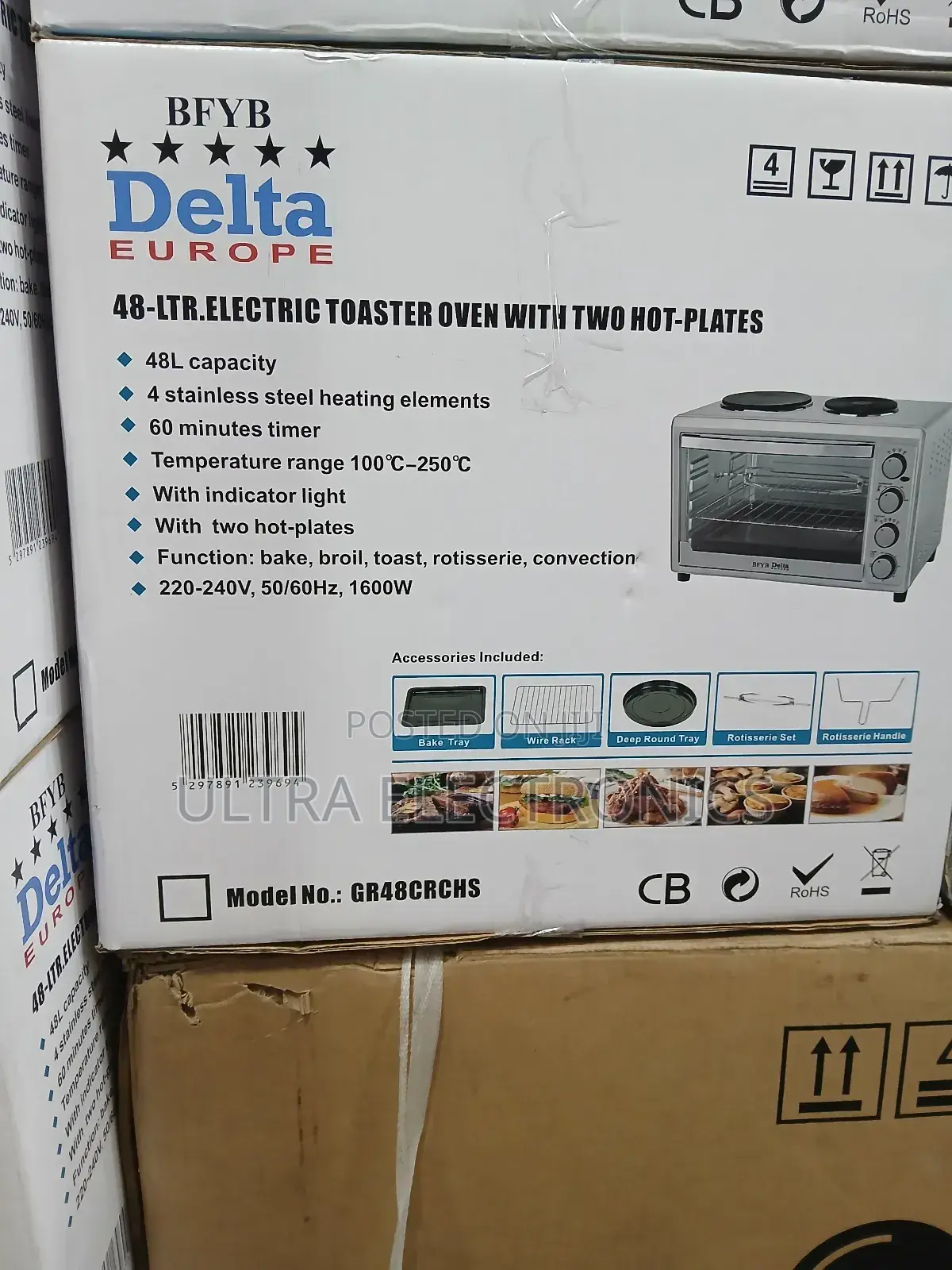 Bfyb Delta Europe Ion: Bak 48-ltr.Electric Toaster Oven With Two