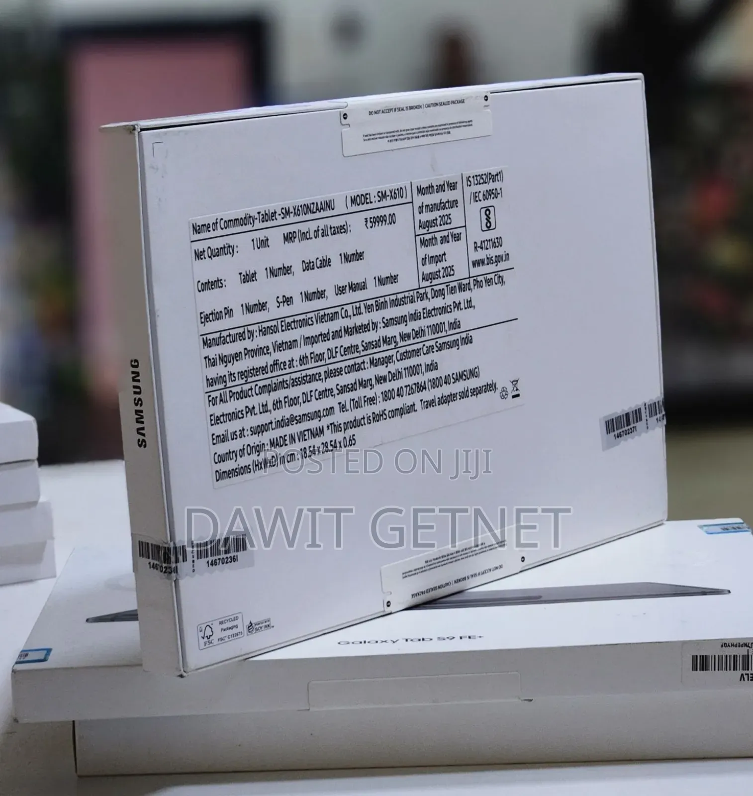 New Samsung Galaxy Tab S9 FE 128 GB Silver