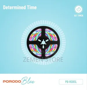 Porodo Blue RGB Smart Light Strip | ባለ 5 ሜትር የከለር መብራት