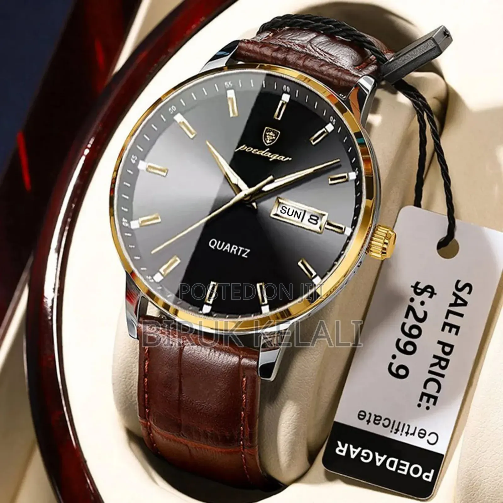Poedagar 832 Men Watch Fashion Casual Sport Leather Quartz Watches Wat