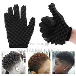 Hair Curl Sponge Gloves