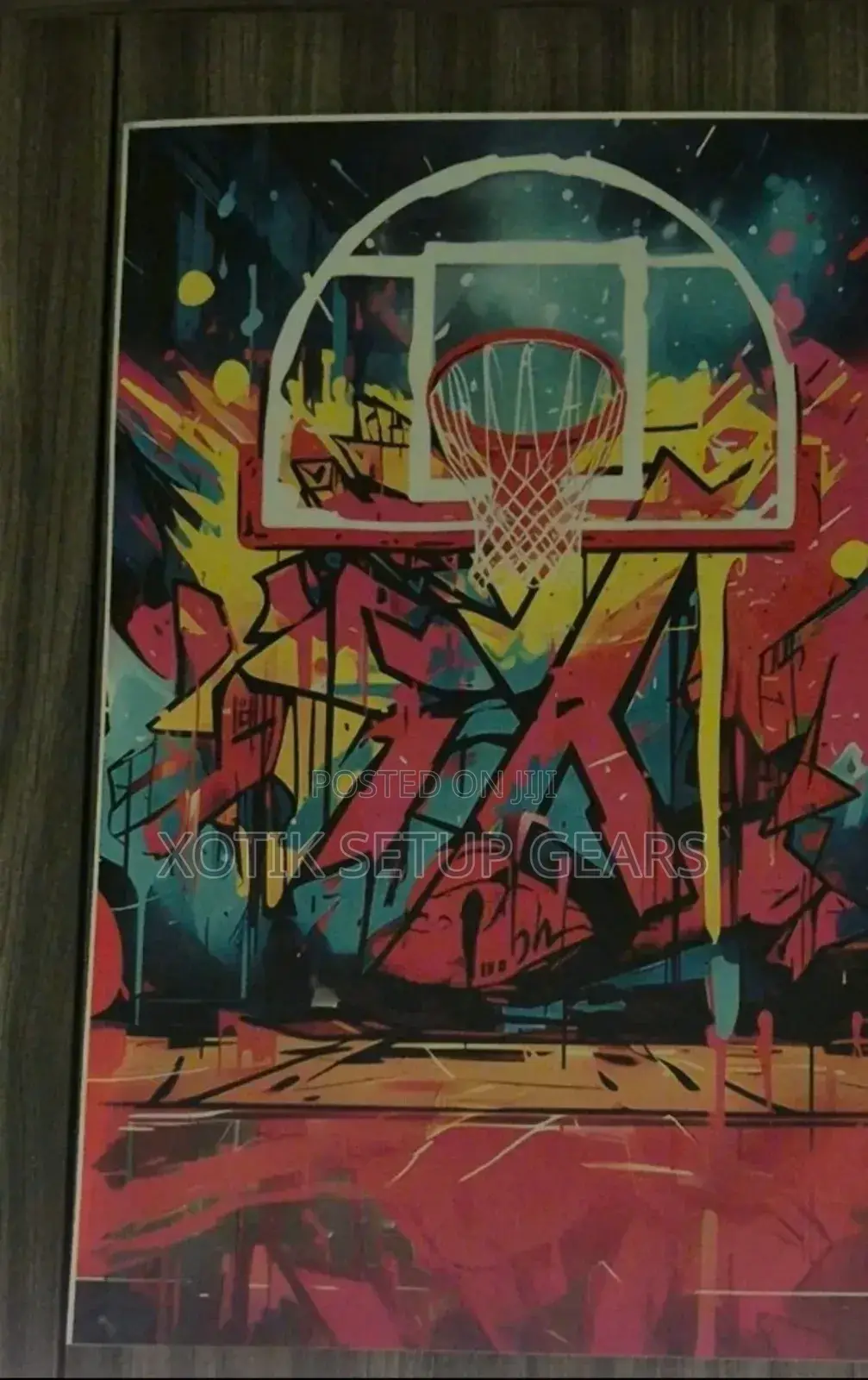 4 PCS Basketball Graffiti Wall Art Canvas - Wall Poster