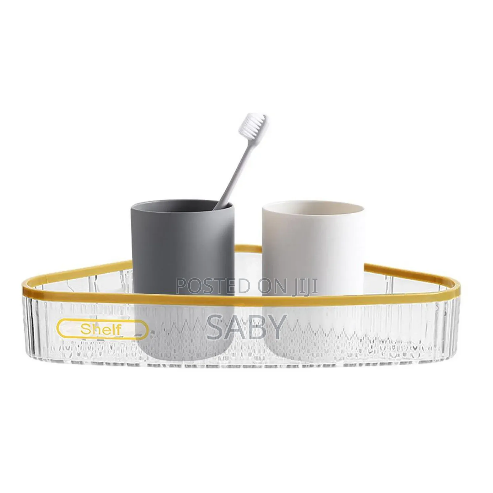 2pcs Adhesive Corner Storage Rack