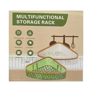 Slsingle Adhesive Corner Storage Rack