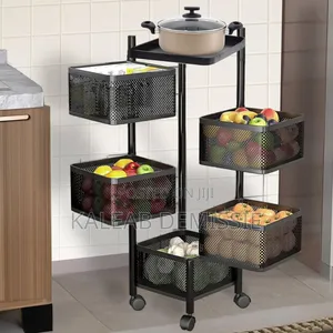 5 Layer Moveable Kitchen Storage Rack