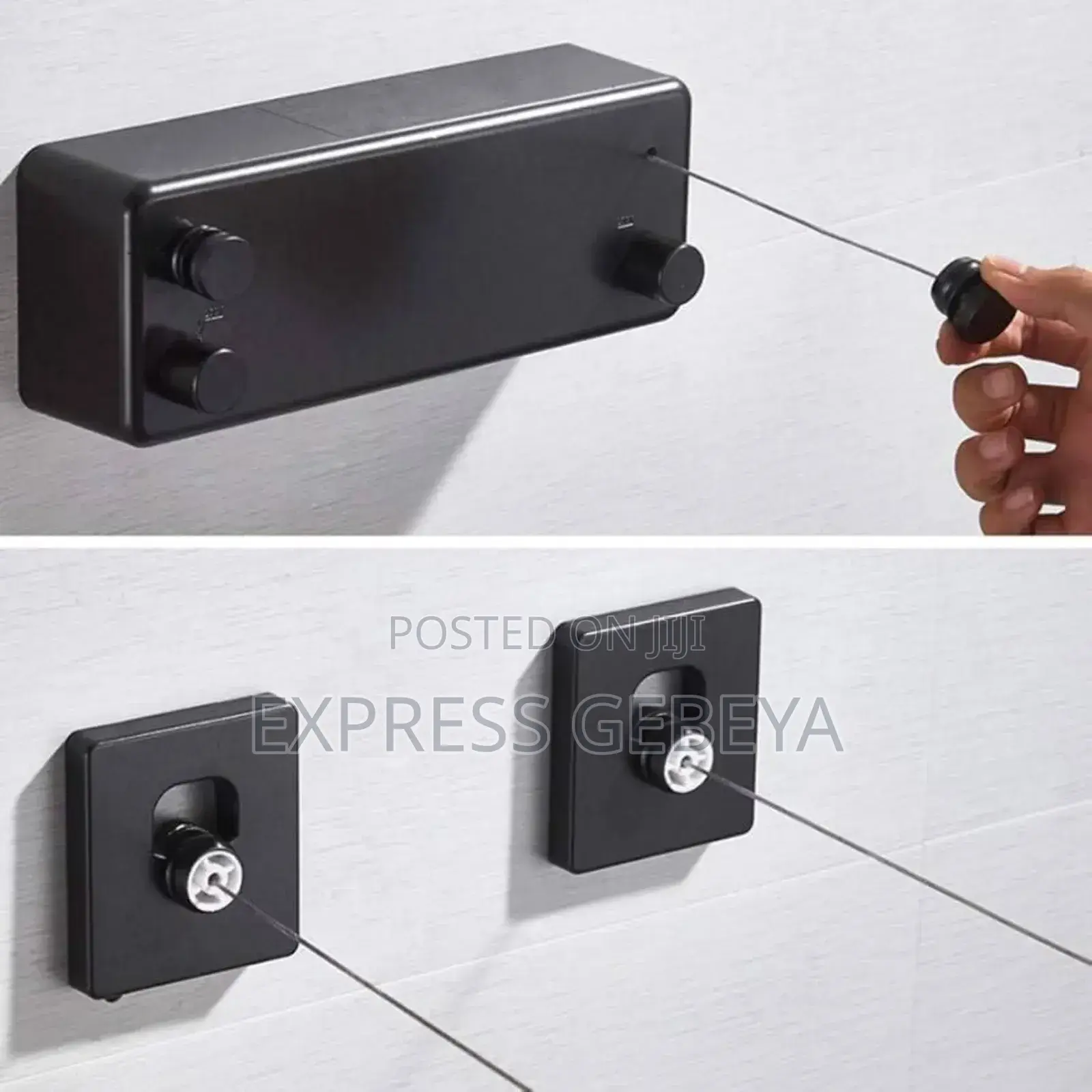 Double Rope Retractable Clothesline ልብስ በትንሽ ቦታ ማድረቅ የሚያስችል አስደናቂ ማስጫ