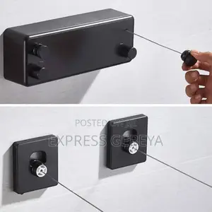 Double Rope Retractable Clothesline ልብስ በትንሽ ቦታ ማድረቅ የሚያስችል አስደናቂ ማስጫ