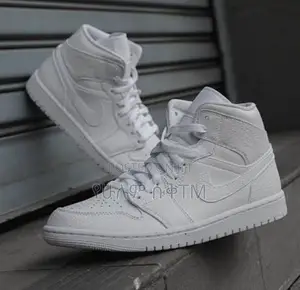 Air Jordan 1 Retro Mid Se ‘Triple White’ Men’S Shoes