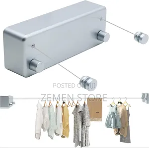 Double Retractable Clotheslines | ባለ ሁለት ገመድ ተስቦ የሚገባ የልብስ ማድረቂያ