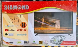 Diamond Tv 55” Smart Android – Double Glass | Big Screen | New Arrival