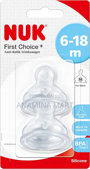 Nuk First Choice+ Silicone Replacement Teats 6-18m