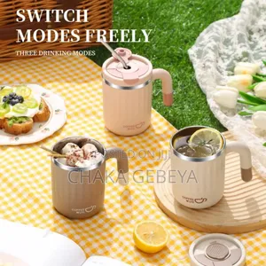 Your Perfect Commute Companion! Double-Wall Insulated Mug