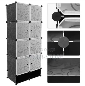 High Class Plastic and Metal Cubic Cloth Cabinet ( ዘመናዊ የልብስ ቁም ሳጥን)
