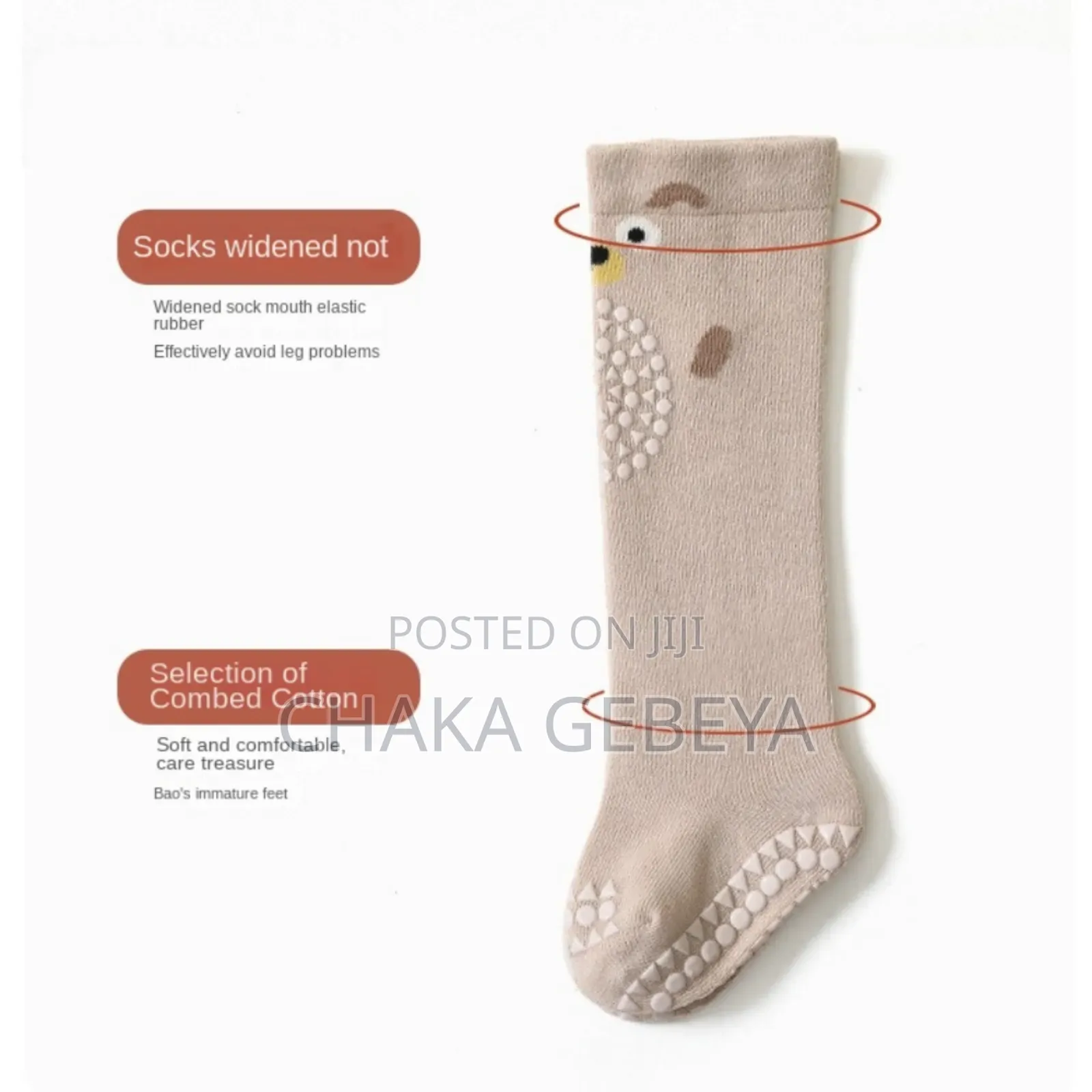 Non-Slip Baby Socks With Knee Pads - For Crawling, Thick Warm