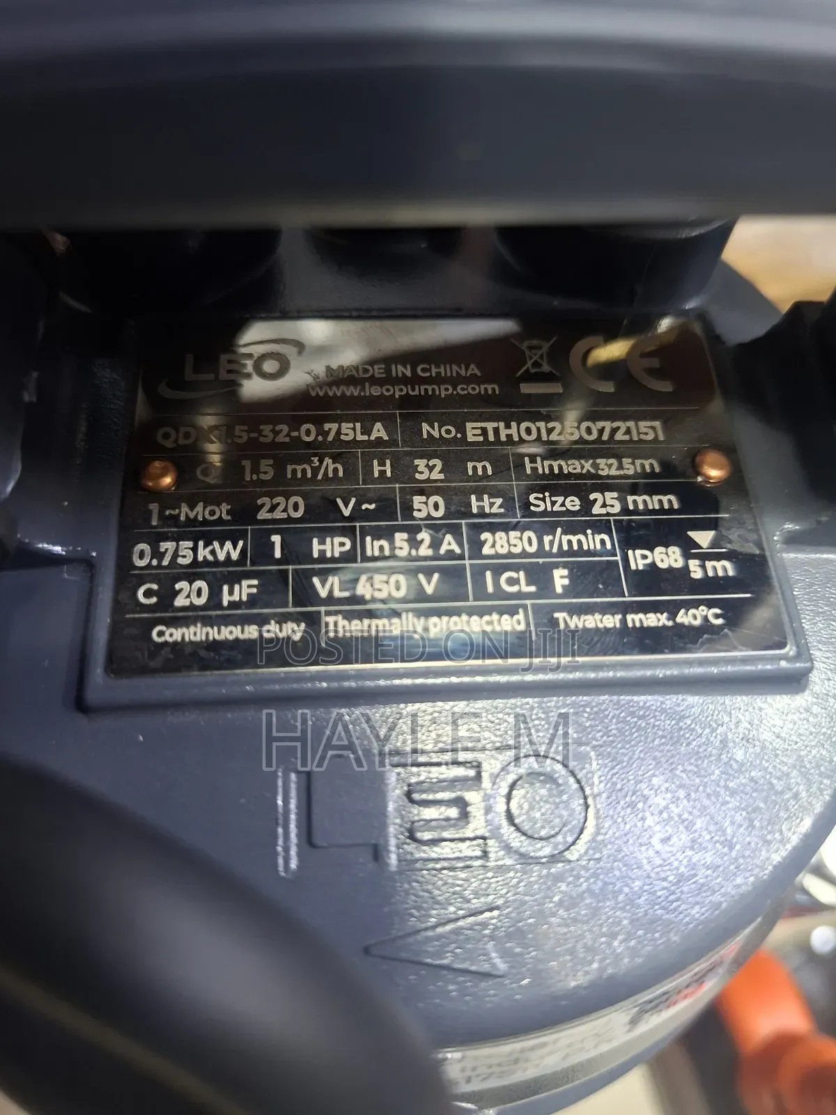 Leo Submersuble Pump 1hp