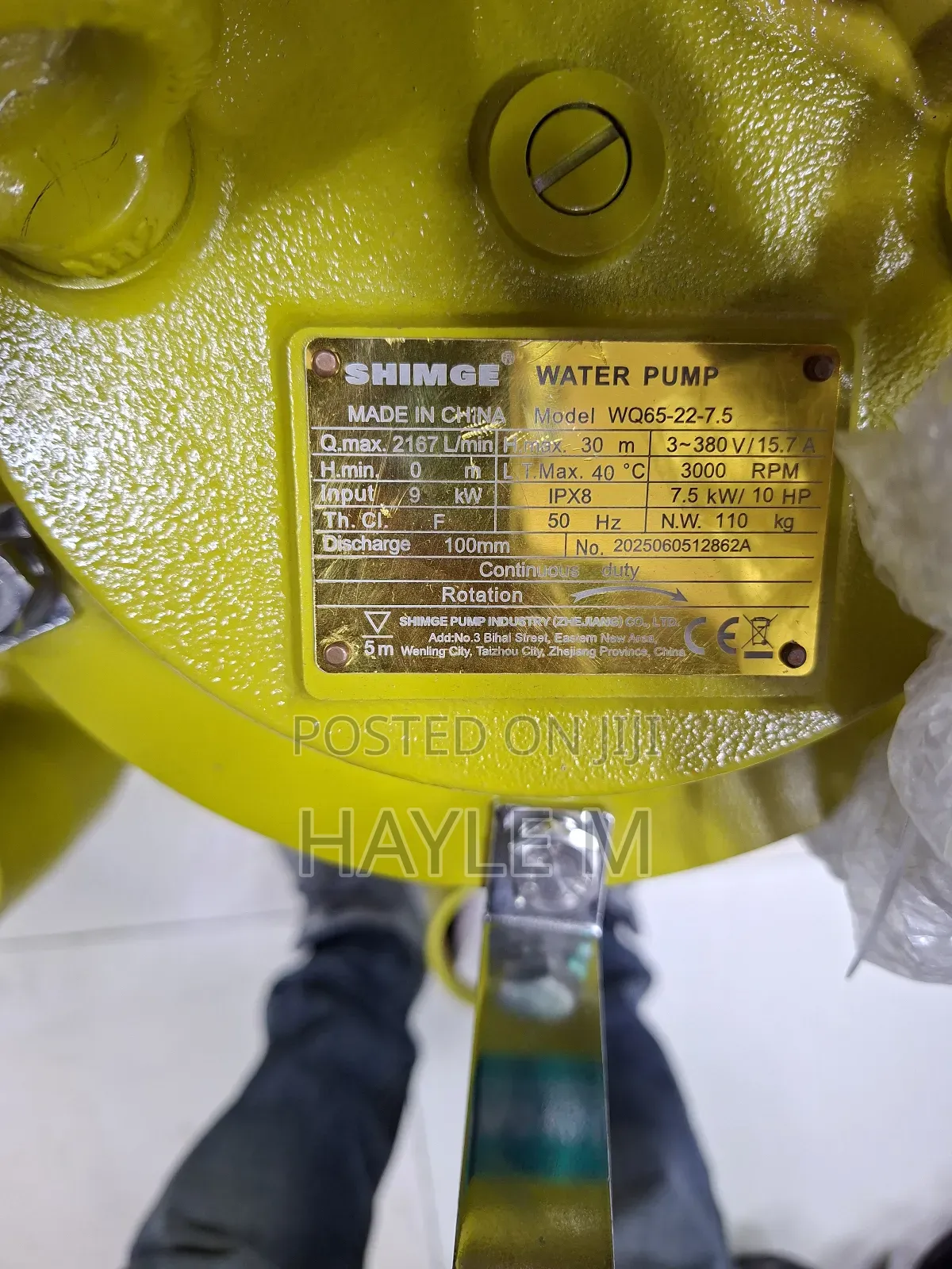 Shimge Dewatering Pump 10hp