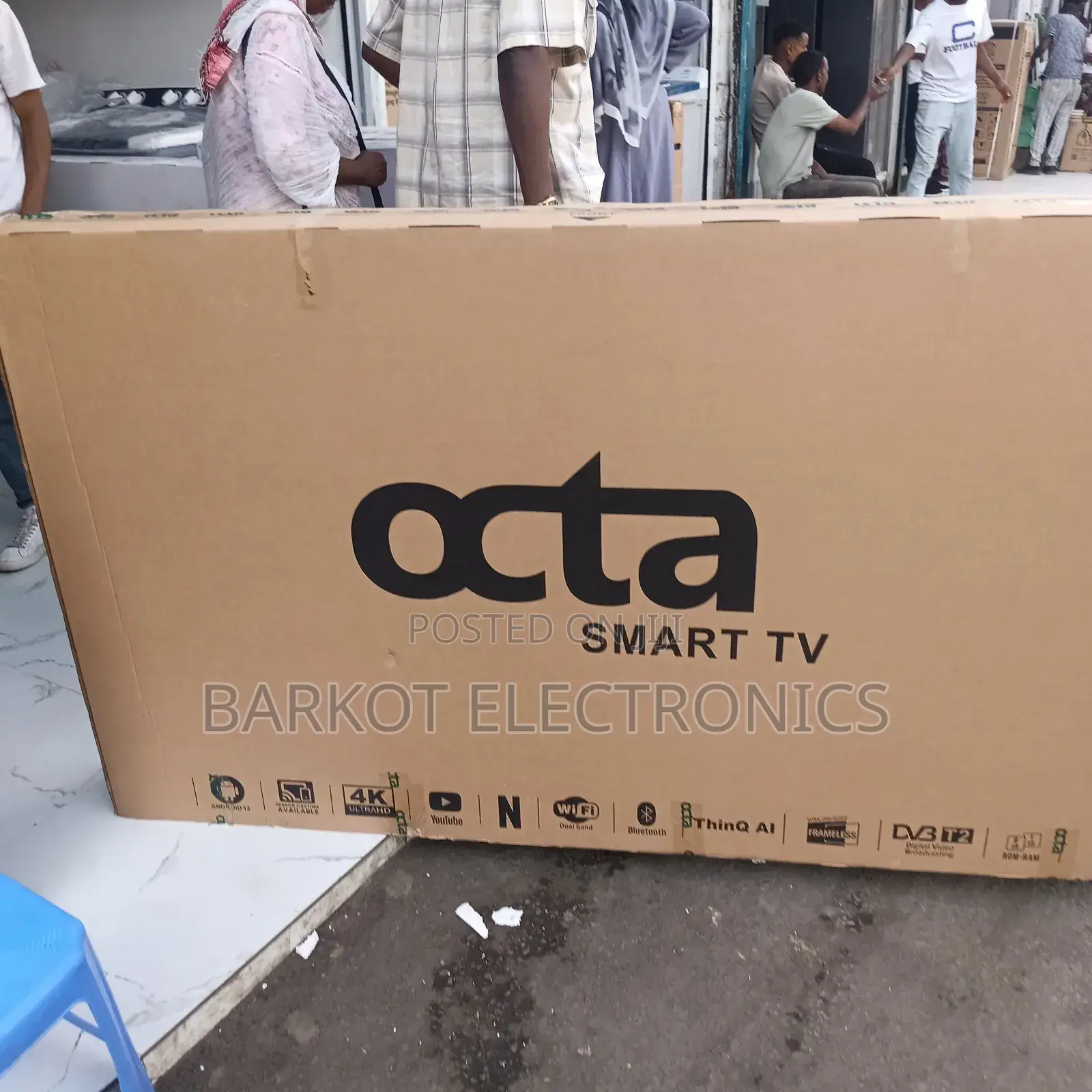 Octa Smart Tv 75 Inch Andraid Doubel Gelass Bord New 2025 Model