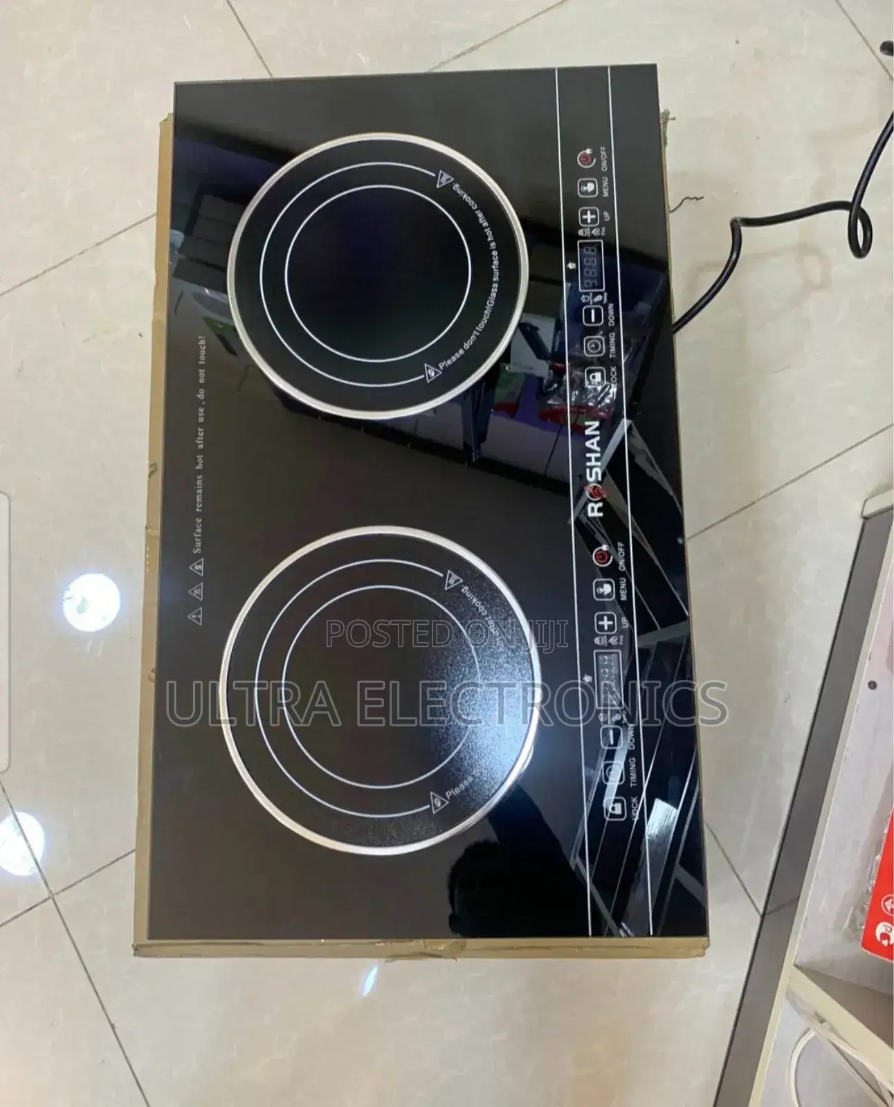 Roshan Dual Induction Cooktop. It Advanced Touch Control System.