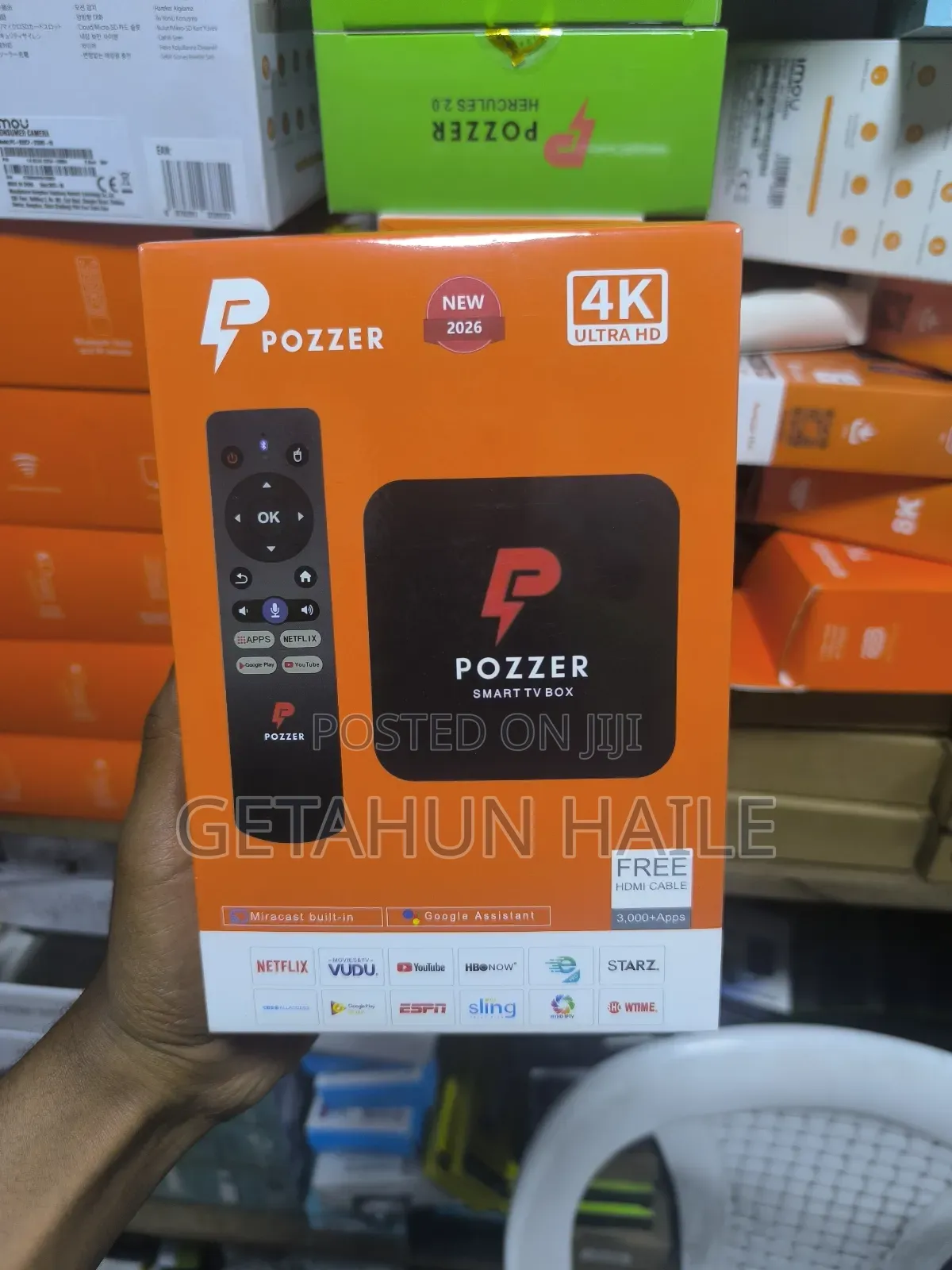 Pozzer Smart TV Box (ቲቪ ስማርት ማድረጊያ)- Android TV Box With 128gb Storage