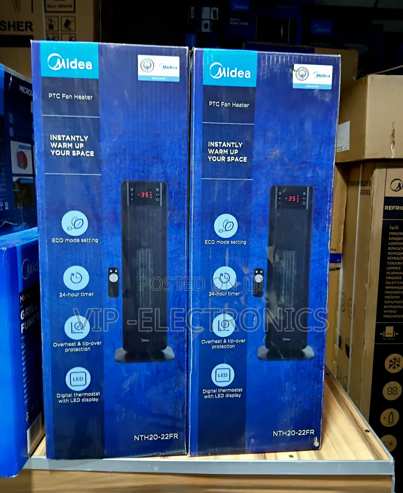Midea PTC Fan Heater _Fan የቤት ማሞቂያ Digital