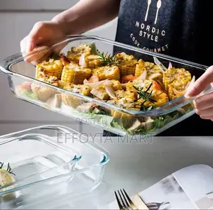 Tempered Glass Bakeware Set 3pcs የመስታዎት ፓትራዎች