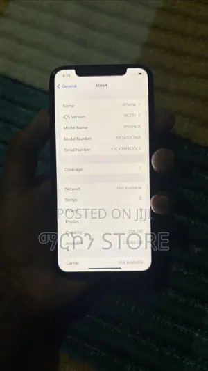 New Apple iPhone X 256 GB Black
