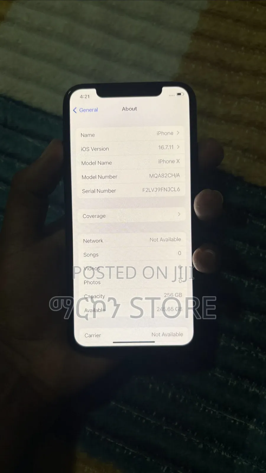 New Apple iPhone X 256 GB Black